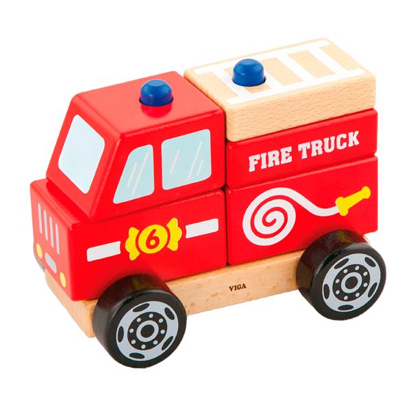 

Развивающая игрушка Viga Toys пирамидка Пожарная машинка (50203FSC)
