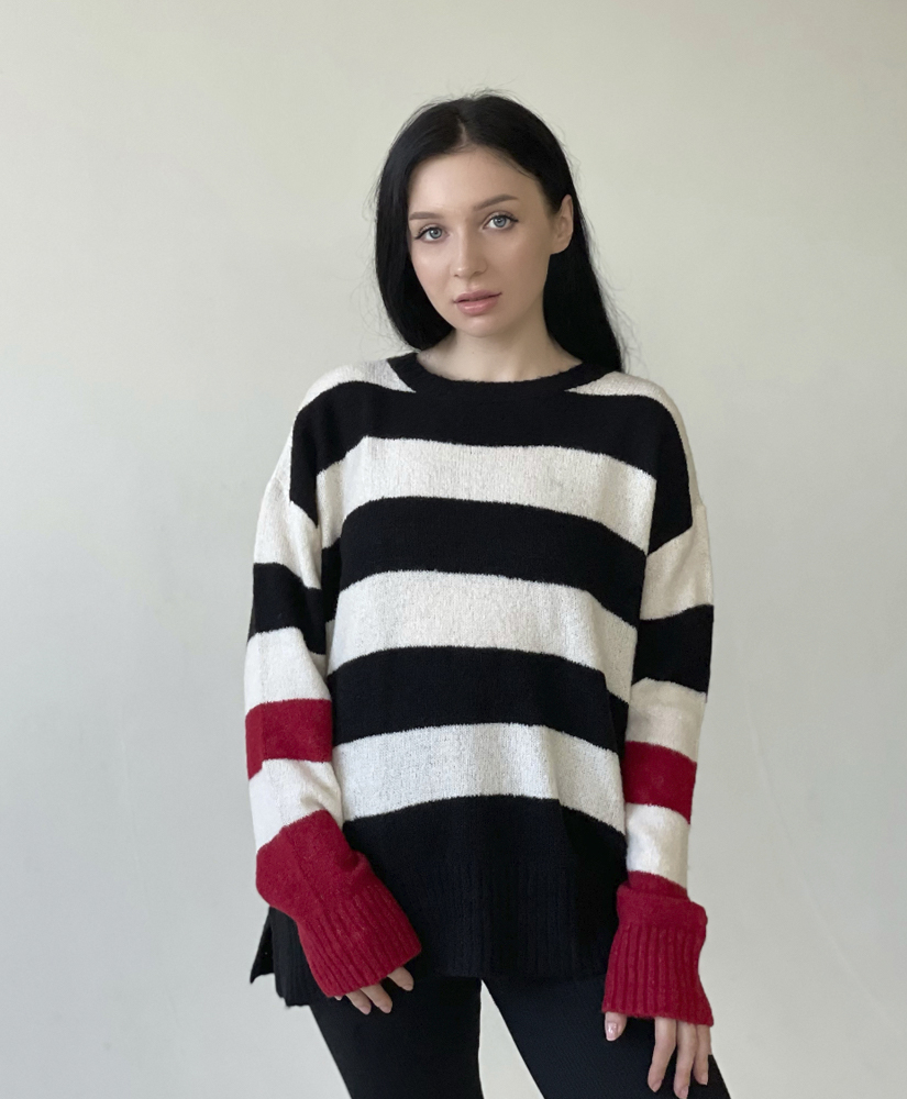 

Джемпер Lefties LFT1622310  Чорний/червоний, Джемпер Lefties LFT1622310 L Чорний/червоний