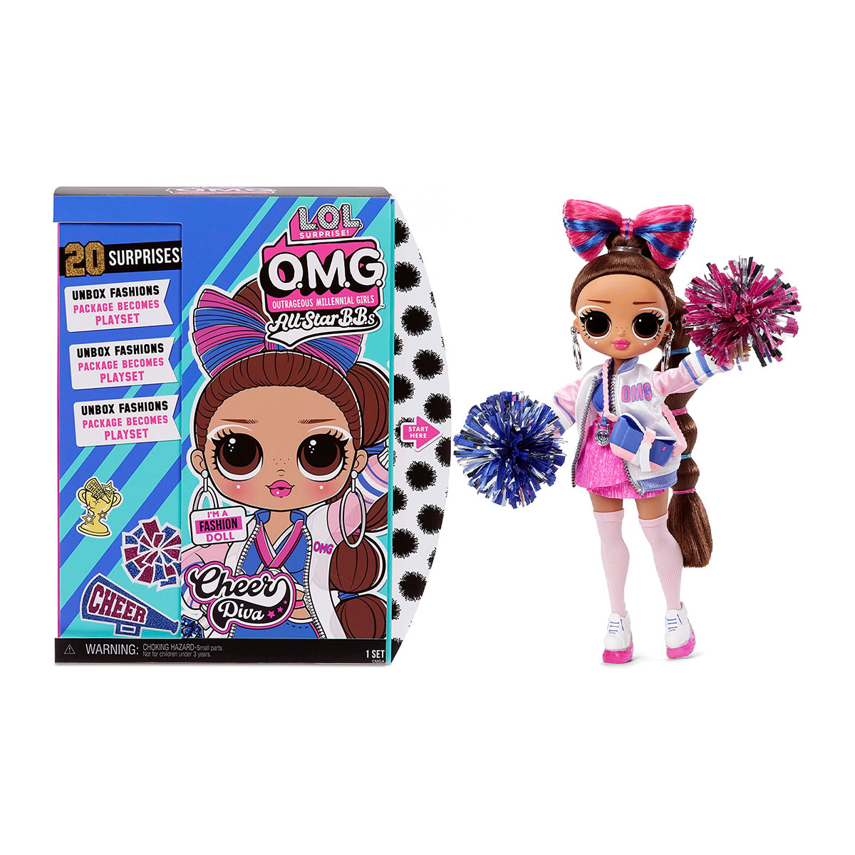 

Игровой набор с куклой L.O.L. SURPRISE! серии "O.M.G. Sports Doll" - ЛЕДИ-чирлидеры (с аксессуарами) 577508