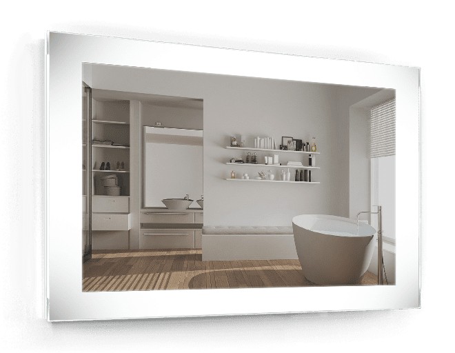 

Зеркало в ванную IP67 с подсветкой Smart Mirror сенсорное Lucca SK 90х80см влагостойкое