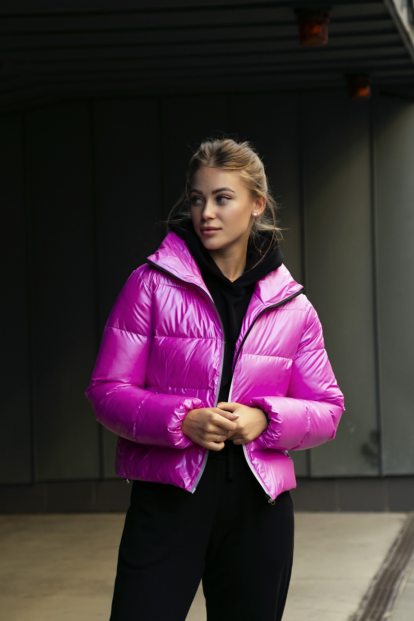 

Укороченная куртка фуксия 'Bubble, Укороченная куртка фуксия 'Bubble' M-L