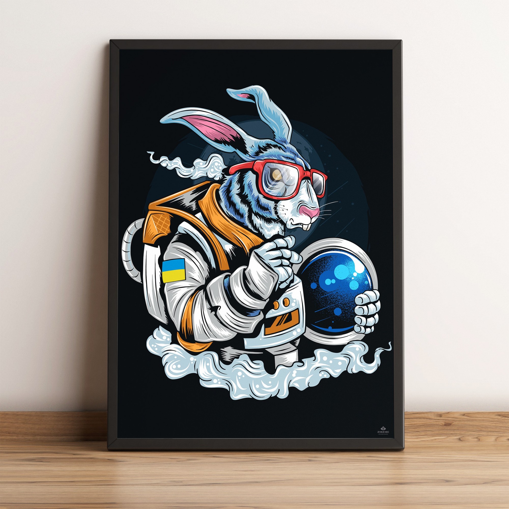 

Постер HELLO Posters Космический кролик 50х70 см в рамке