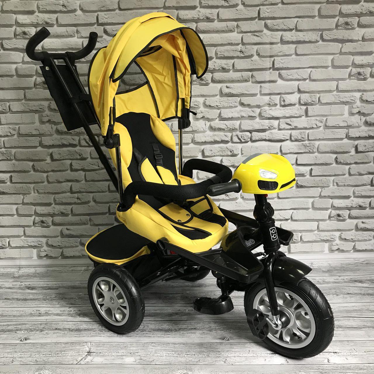 

Детский трехколесный велосипед Best Trike 5099 (ЖЕЛТЫЙ), родительская ручка и поворотное сиденье