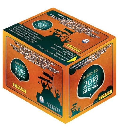 

Коробочка с 50-ю пакетиками Panini Дорога к ЧМ 2018