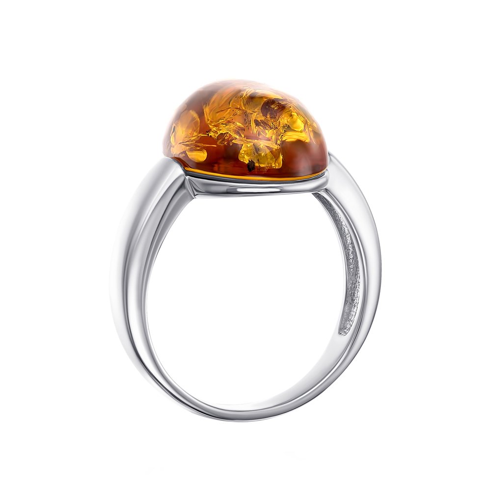 

Серебряное кольцо с янтарем 000145873 18.5 размера