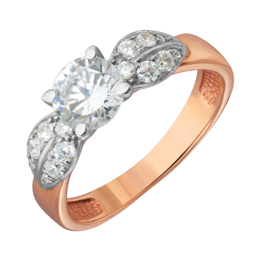 

Золотое кольцо с цирконием 000019235 16.5 размера