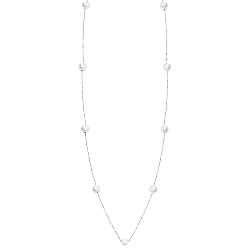 

Серебряное колье с шариками 000135756 без размера