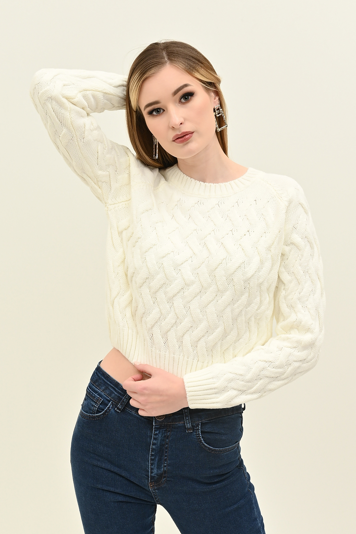 

Светр Park karon 215008 One Size Білий