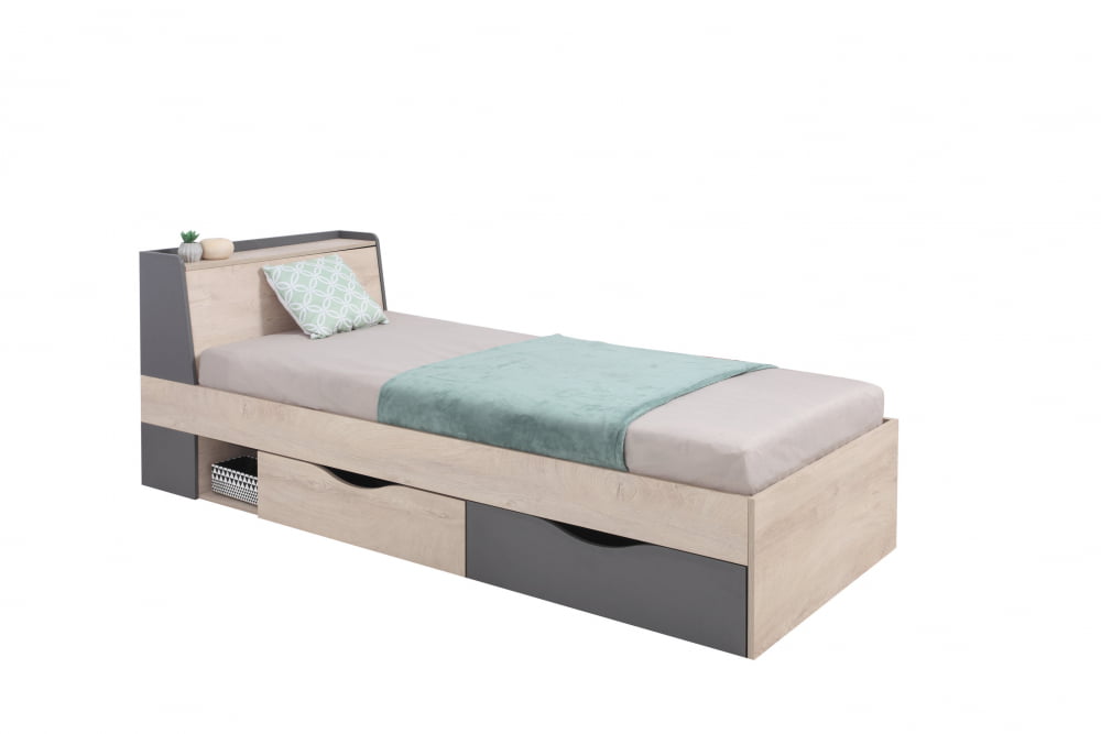 

Кровать с ящиками для молодежной комнаты Delta 90 Meblar 94x85x230 (DELTA_14L/P) 085125