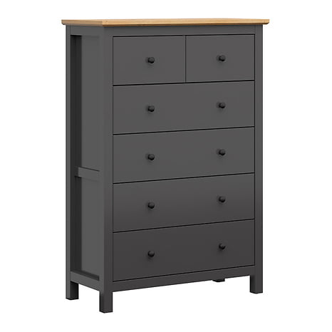 

Просторный комод для спальни Hesen Black Red White 101x145x44 (S515-KOM6S/15/10) 086689
