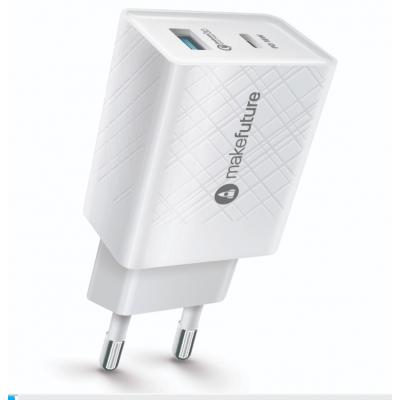 

Зарядное устройство MakeFuture 42W Type-C PD + USB QC3.0 White (MCW-322PWH)