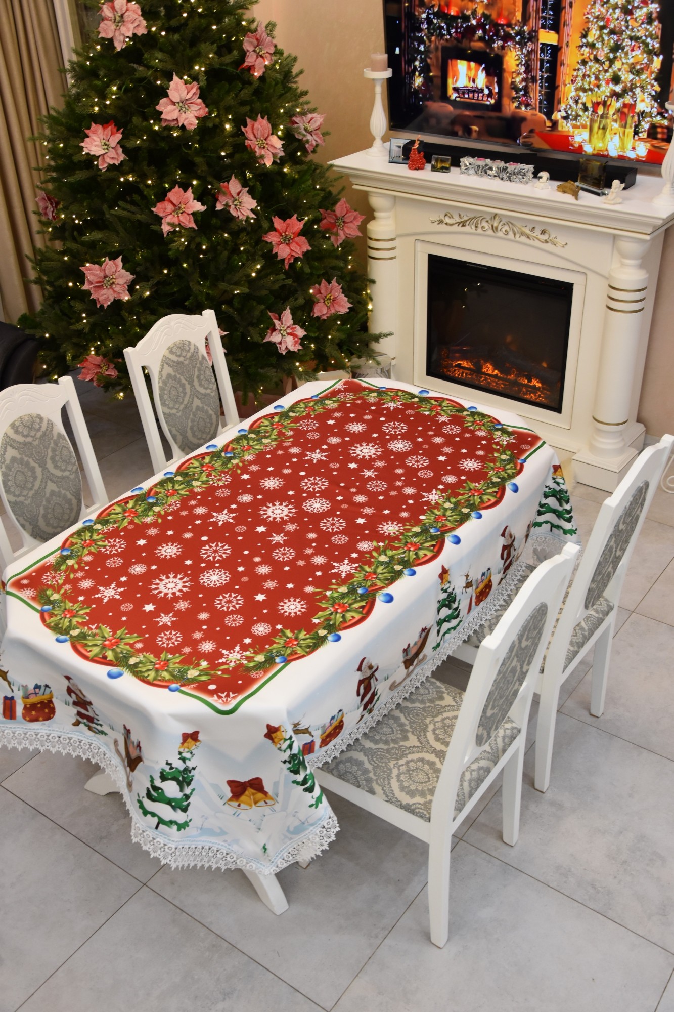 

Скатерть новогодняя рождественская "Navidad" 140x320 см