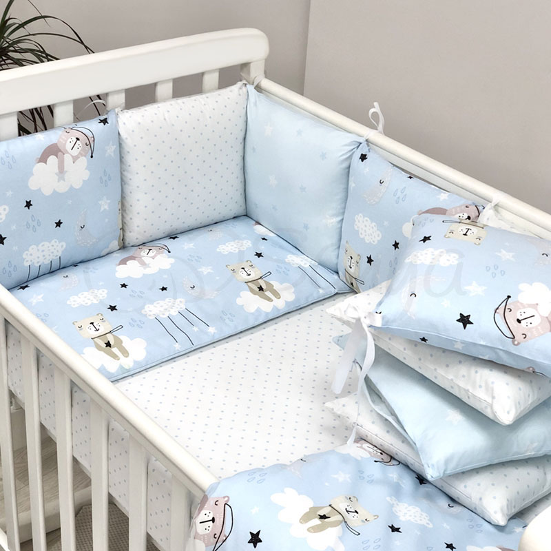

Бортики детскую кроватку Baby Design Коты в облаках