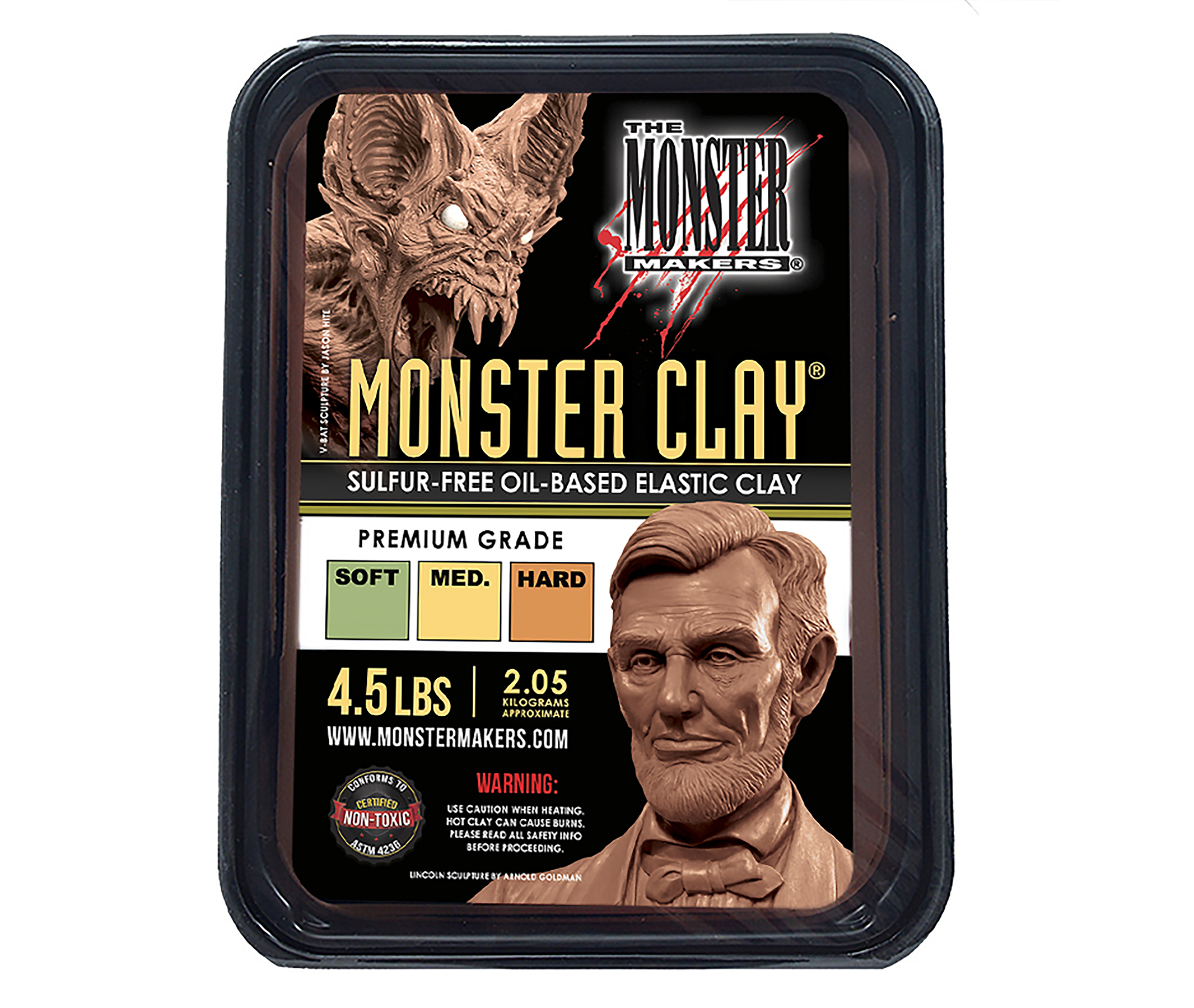 

Скульптурная профессиональная масса для лепки Monster Clay Medium. 2,05 кг