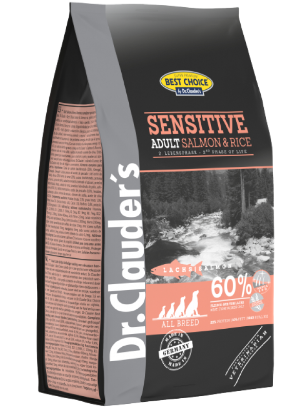 

Сухой корм для собак с чувствительным пищеварением Dr.Clauder's Salmon&Rice 20 кг (33152000)
