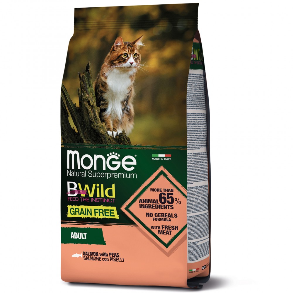 

Корм для кошек Monge Вwild grain free лосось 1,5 кг (70012072)