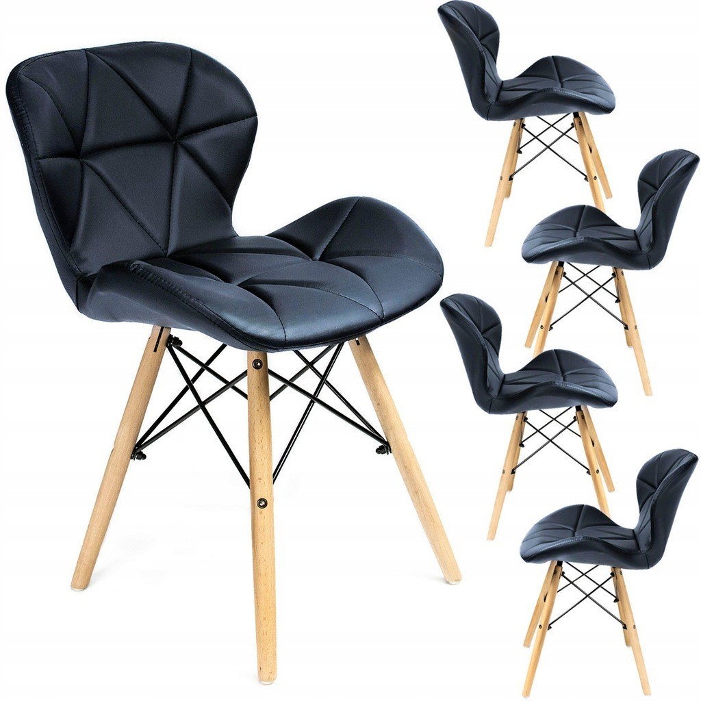 

Стул JUMI Scandinavian Design (эко-кожа) Black