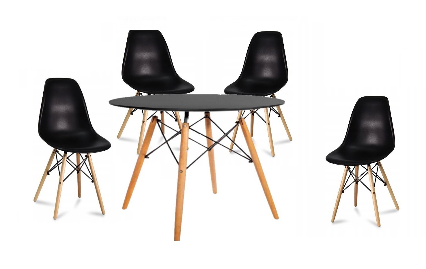 

Комплект кухонной мебели Jumi BLACK Cтол + 4 стула