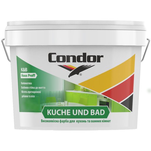 

Краска акриловая Condor Haus Proff Kuche und Bad База А 1 л (11687620)