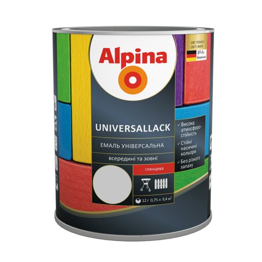 

Эмаль Alpina серая глянцевая 0.75 л (12035072)
