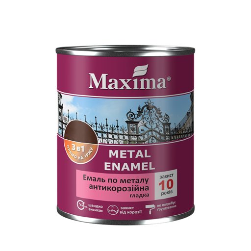 

Эмаль антикорозийная Maxima серебристая матовая 0.7 л (12039902)