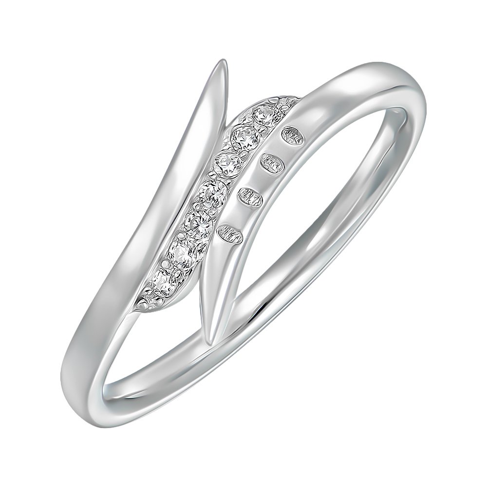 

Серебряное кольцо с фианитами 000151681 17 размера