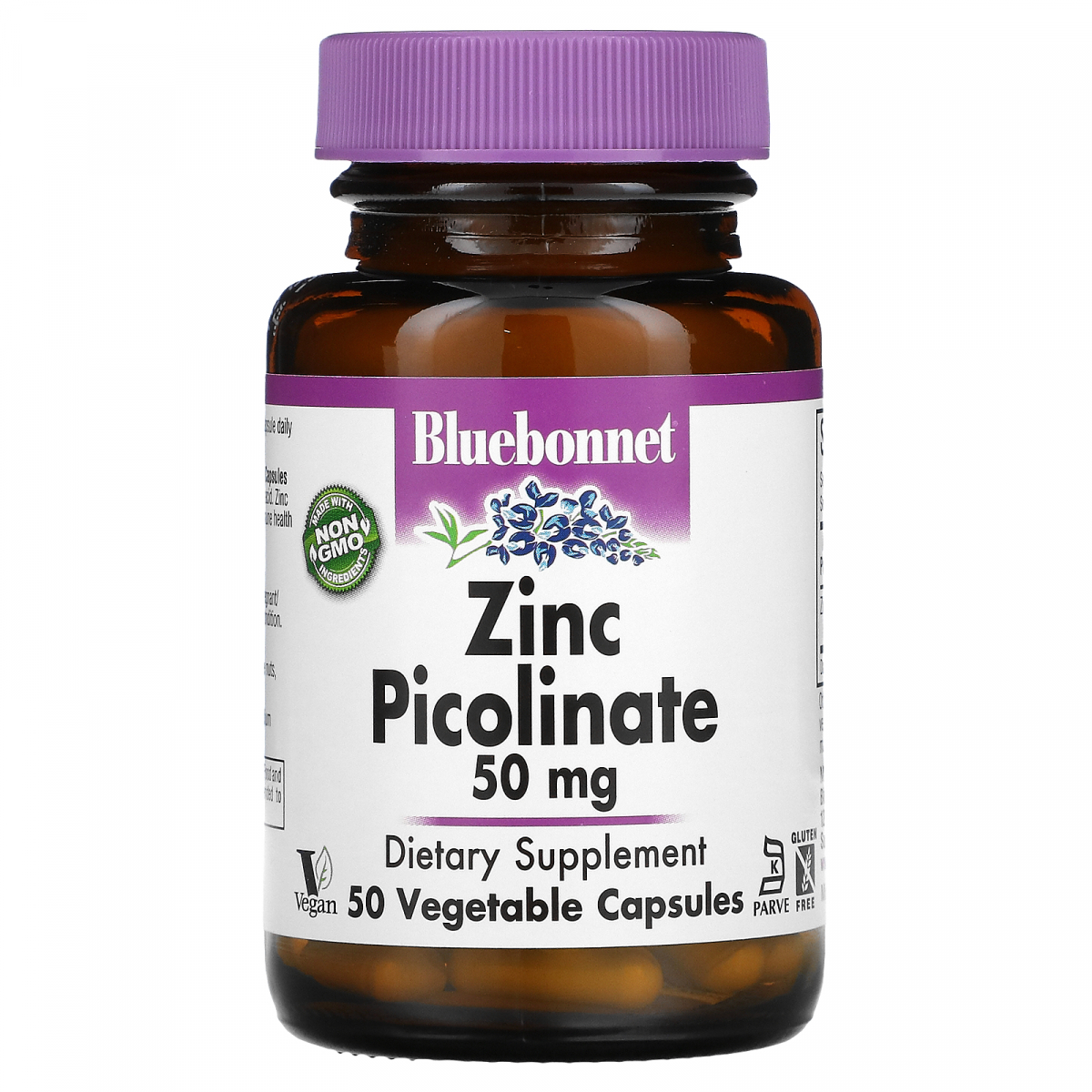 

Цинк Пиколинат Bluebonnet Nutrition (Zinc Picolinate) 50 мг 50 гелевых капсул