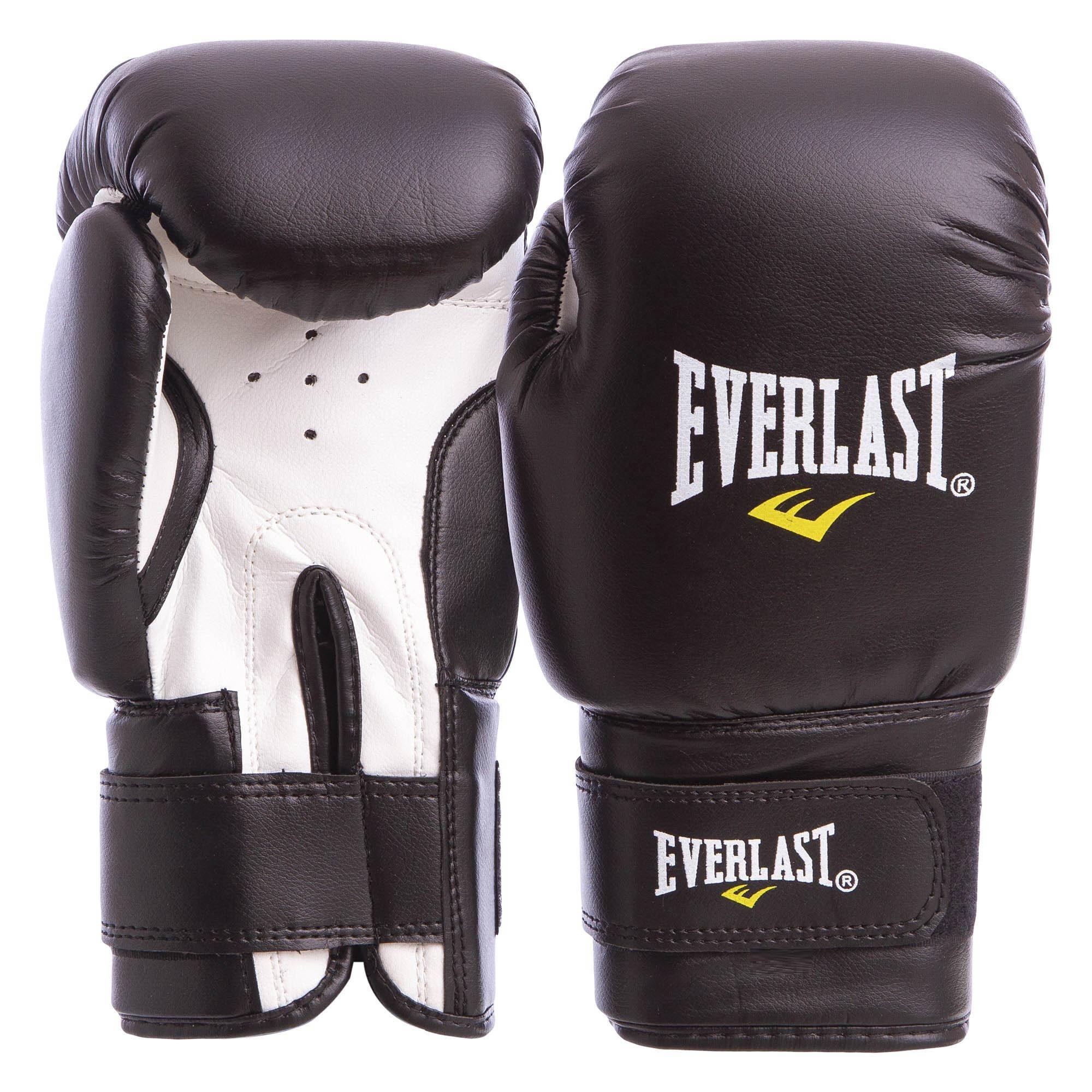 

Перчатки боксерские на липучке Everlast 8oz PVC черный BO-0330