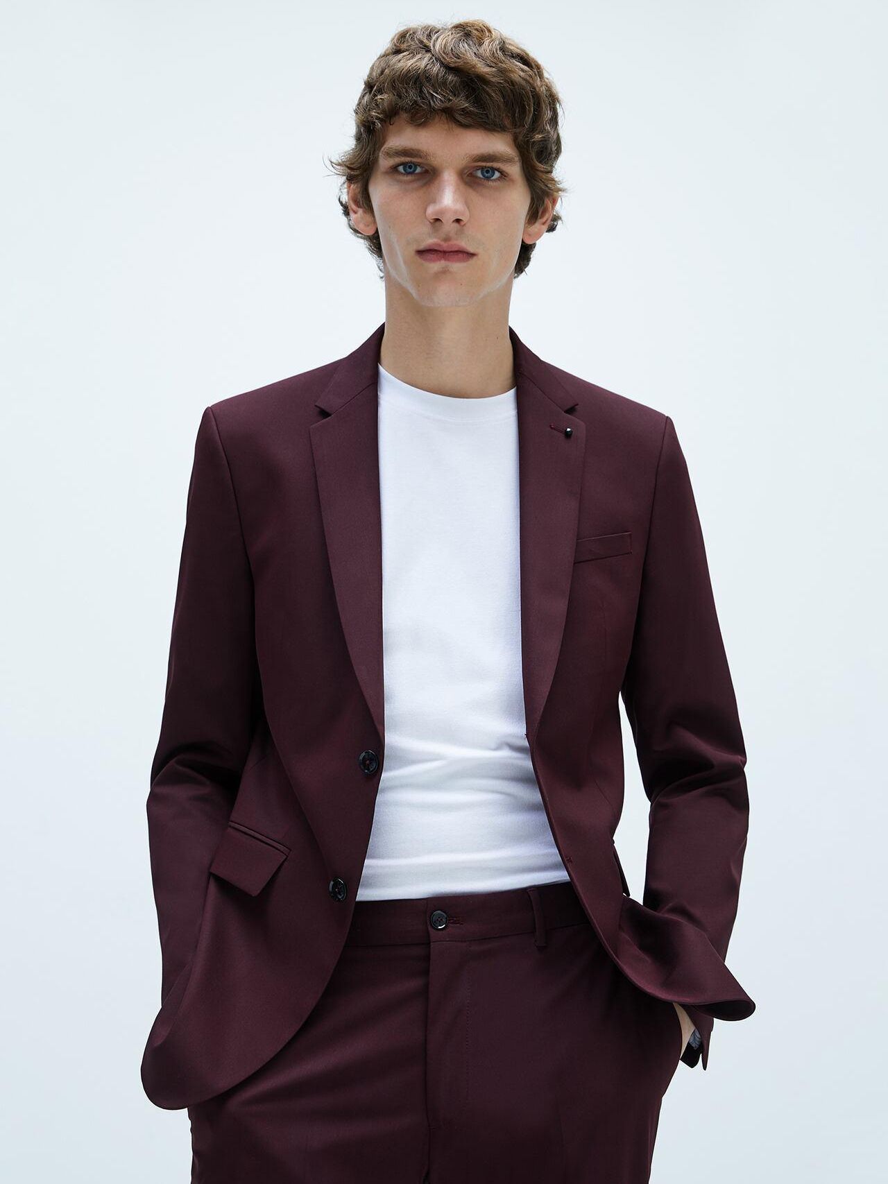 

Пиджак Zara XAZ228946IAFT  Сливовый, Пиджак Zara XAZ228946IAFT 52 Сливовый