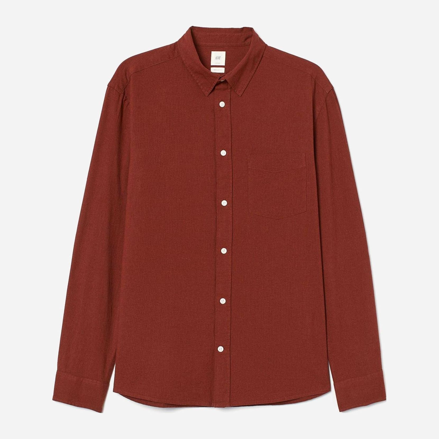 

Рубашка H&M XAZ207931EAEI 2XL Темно-кирпичная