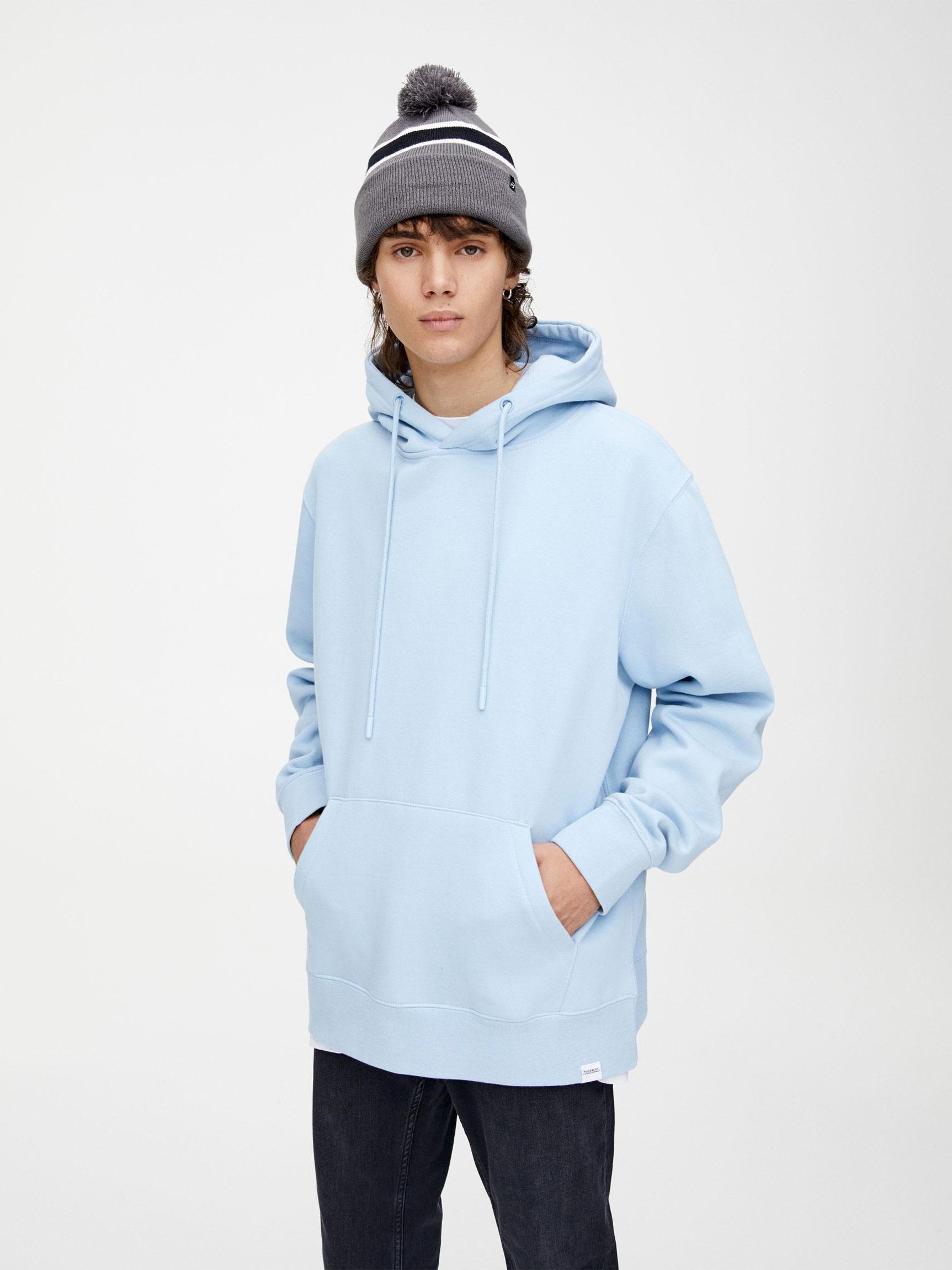 

Худи Pull & Bear XAZ295085IKYR L Голубое