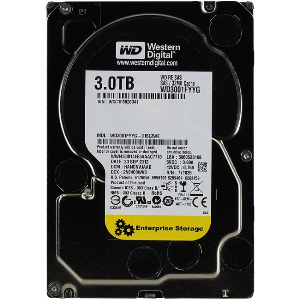 

Жесткий диск для сервера 3TB WD (WD3001FYYG)