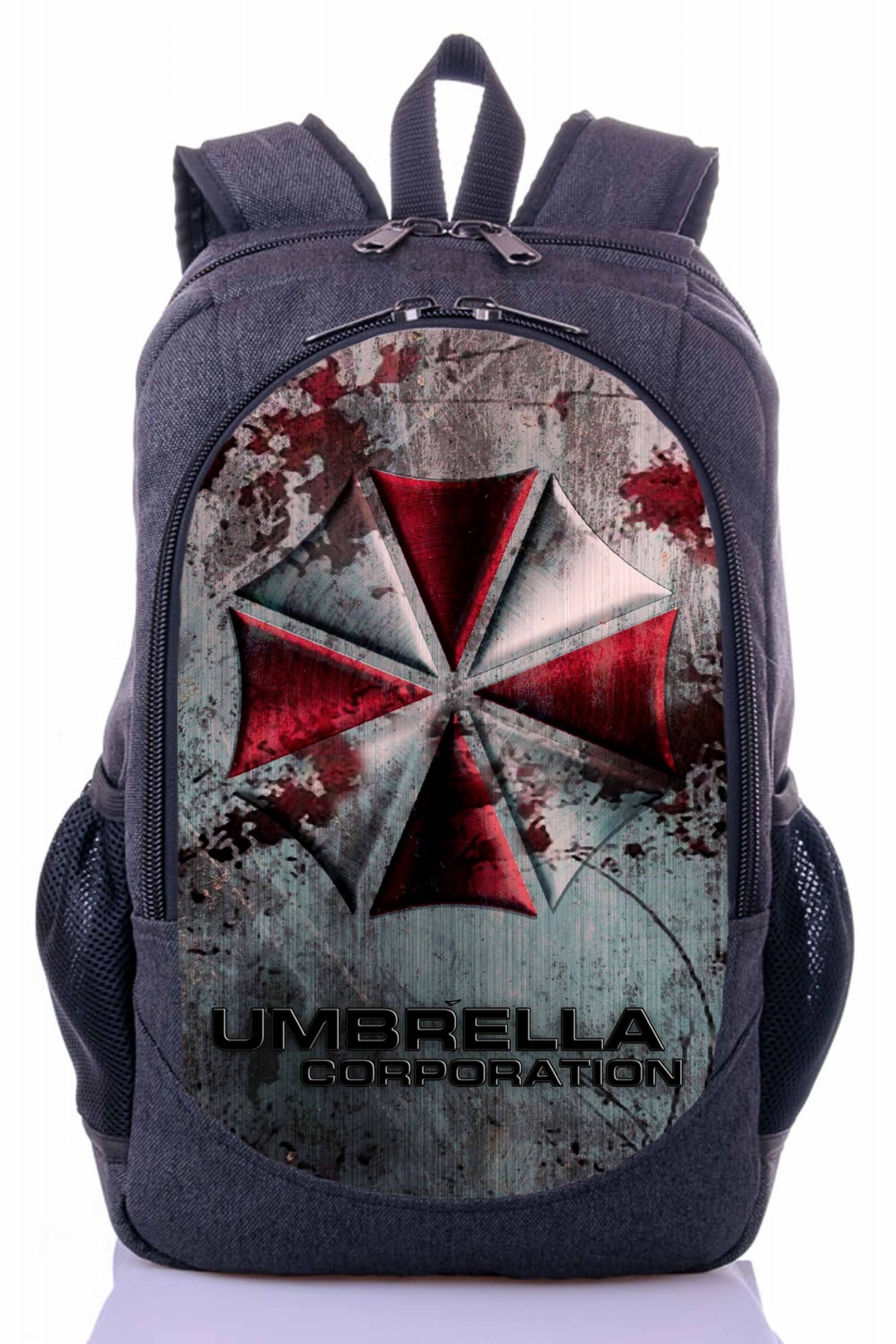 

Рюкзак школьный AIDA с принтом эпидемия Umbrella Corporation серый ( bio - 07 )