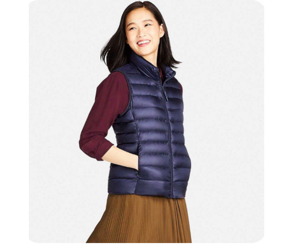 

Жилетка на пуху Uniqlo ультралегкая  темно-синяя 4642, Жилетка на пуху Uniqlo ультралегкая XS темно-синяя 4642