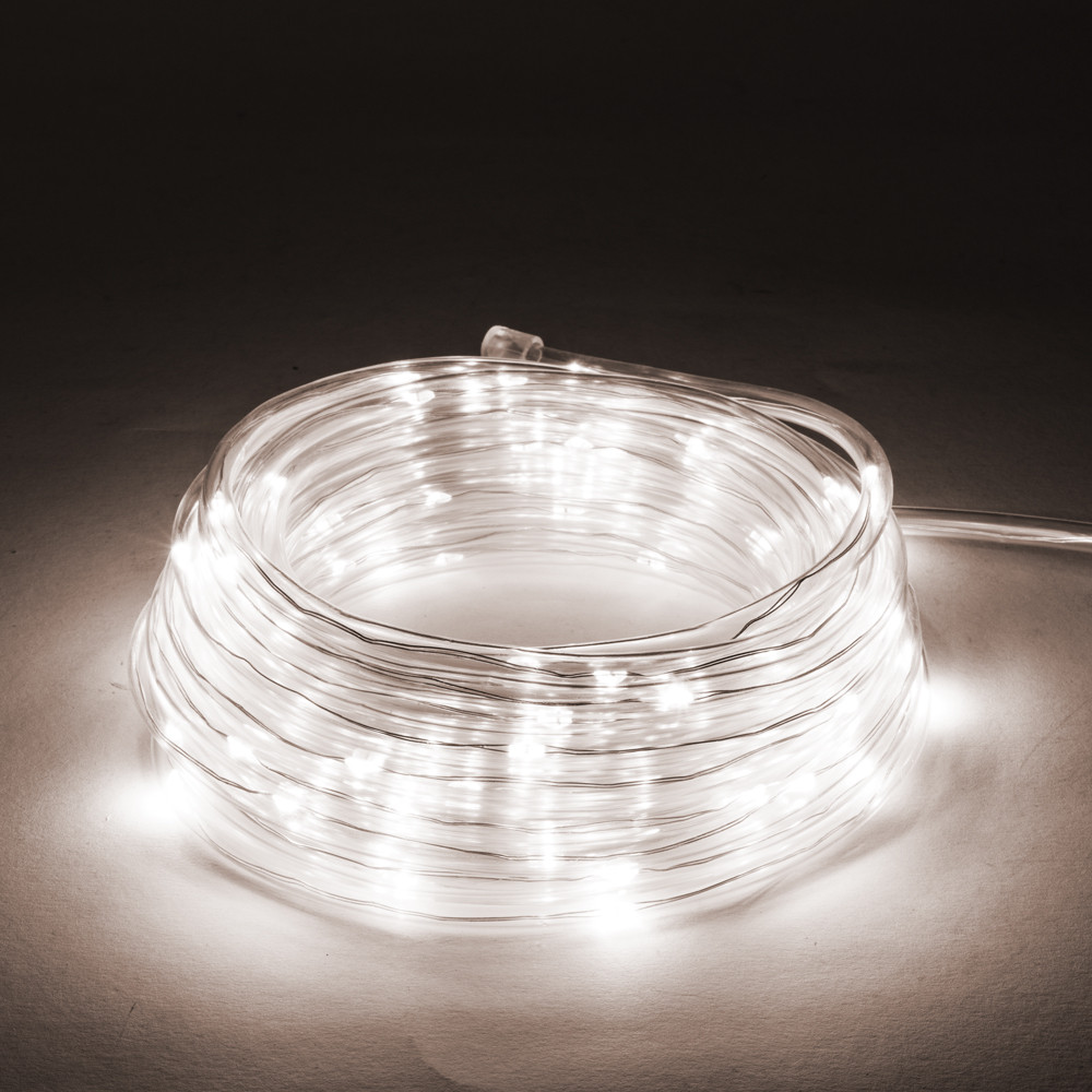 

Уличная светодиодная ЛЕД Гирлянда нить роса теплый белый дюралайт 100 LED 9 м USB (734784)