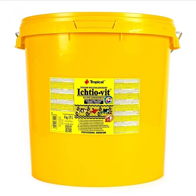 

Корм Tropical Ichtio-vit для аквариумных рыб в хлопьях 21 л/4 кг