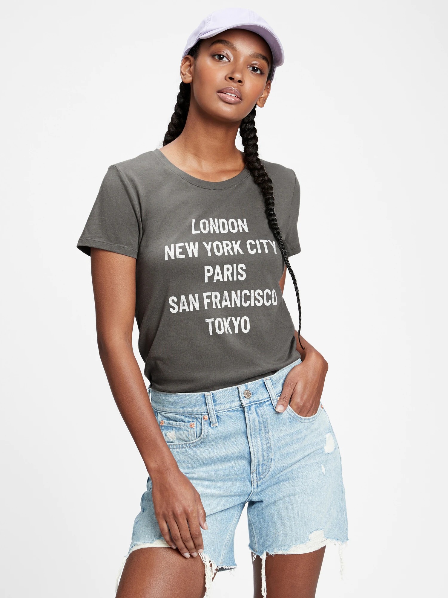 

Женская футболка GAP 1159757371 (Серый, XXL)