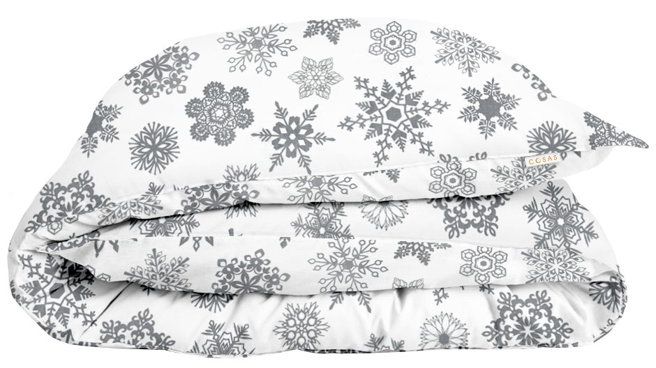 

Пододеяльник Cosas Snowflakes Grey 110х140 см