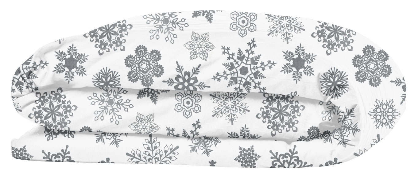 

Пододеяльник Cosas Snowflakes Grey 200х220 см