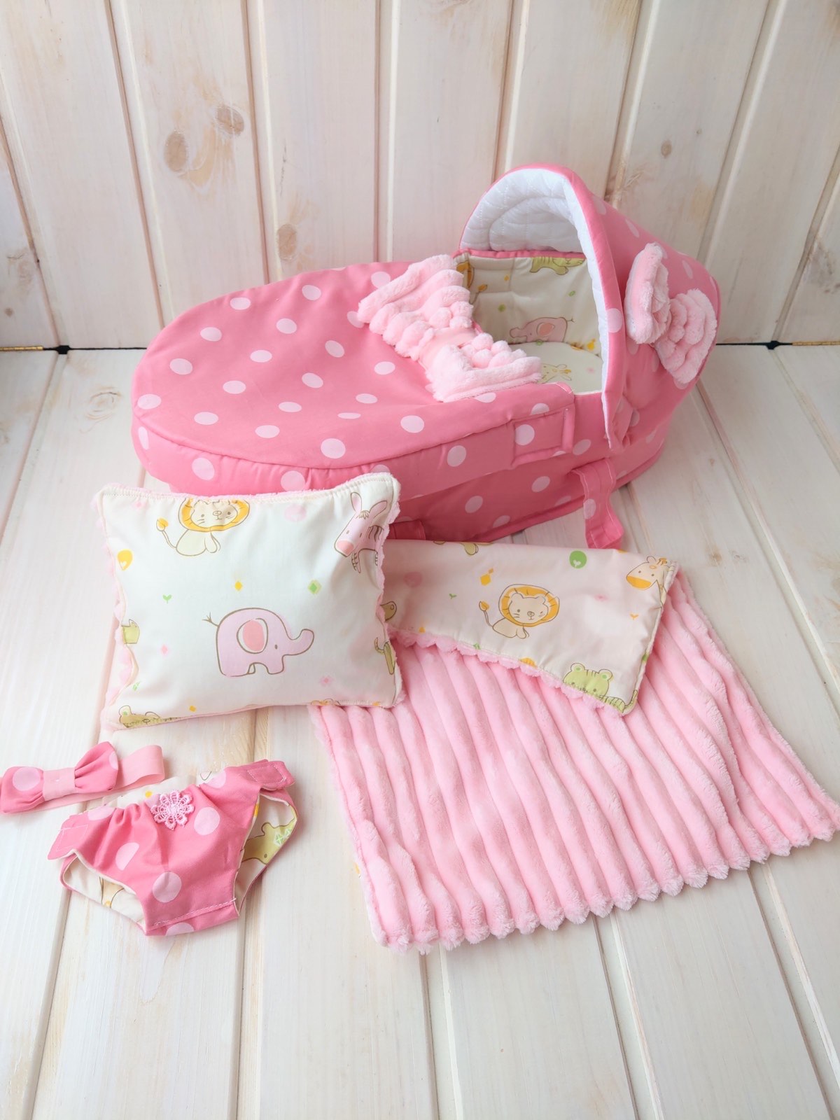 

Сумка-переноска (кокон, люлька) с постелью и одежда для куклы Baby Born Toys (52236) Ручная работа