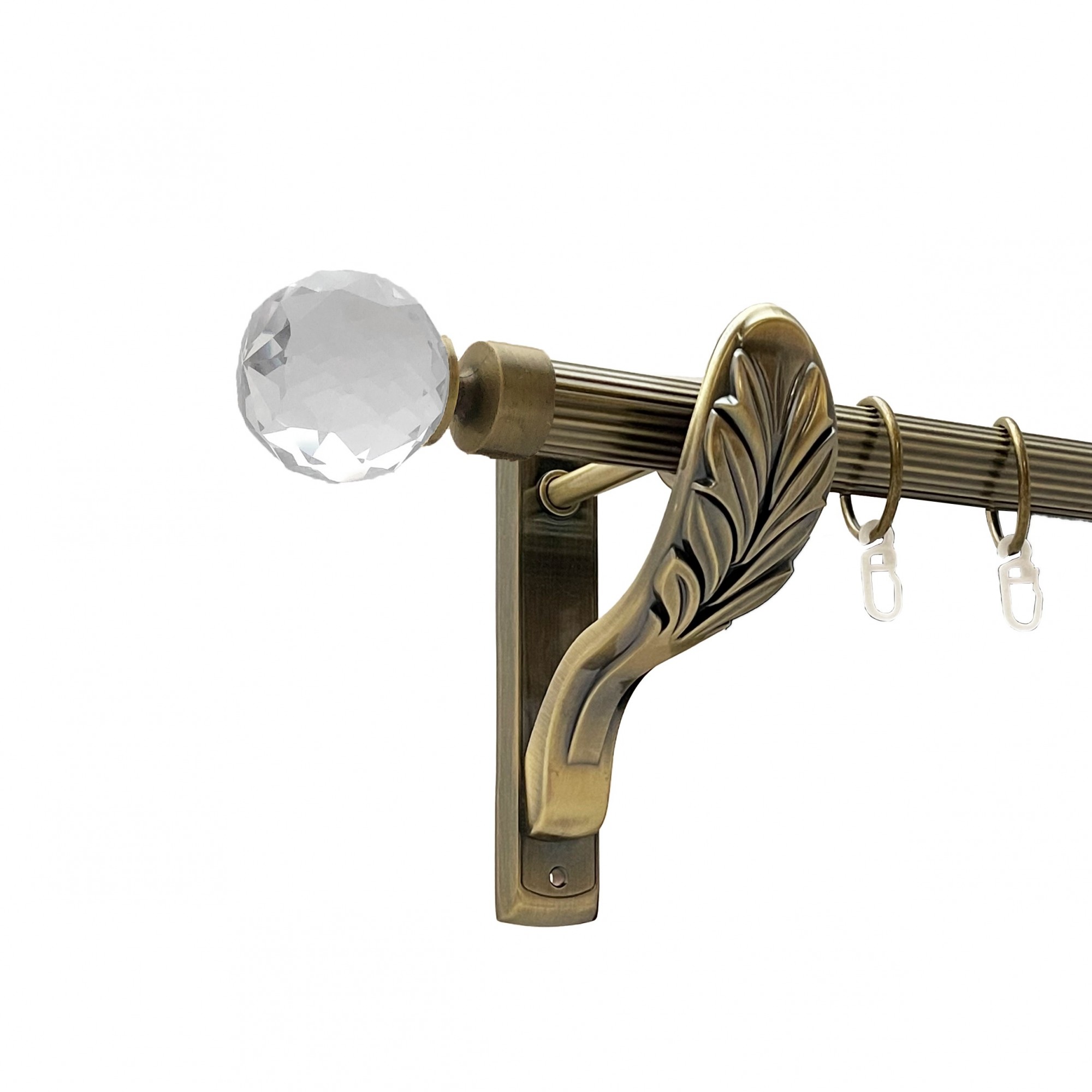 

Карниз Orvit Люміера металевий однорядний ретро рифлена труба кільце металеве Антик 25 мм 300 см (00-00016625)