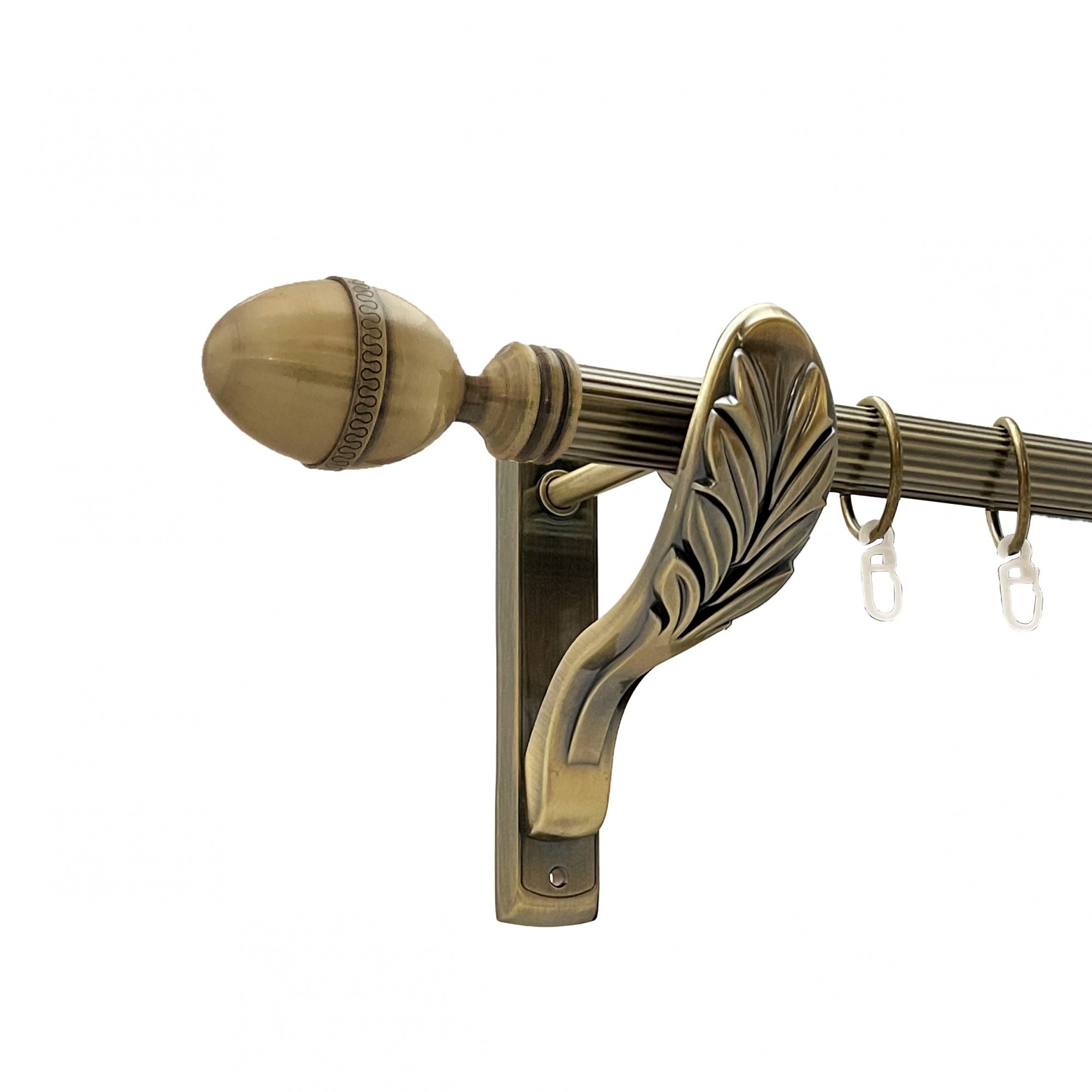 

Карниз Orvit Фарже металевий однорядний ретро рифлена труба кільце металеве Антик 25 мм 200 см (00-00016659)