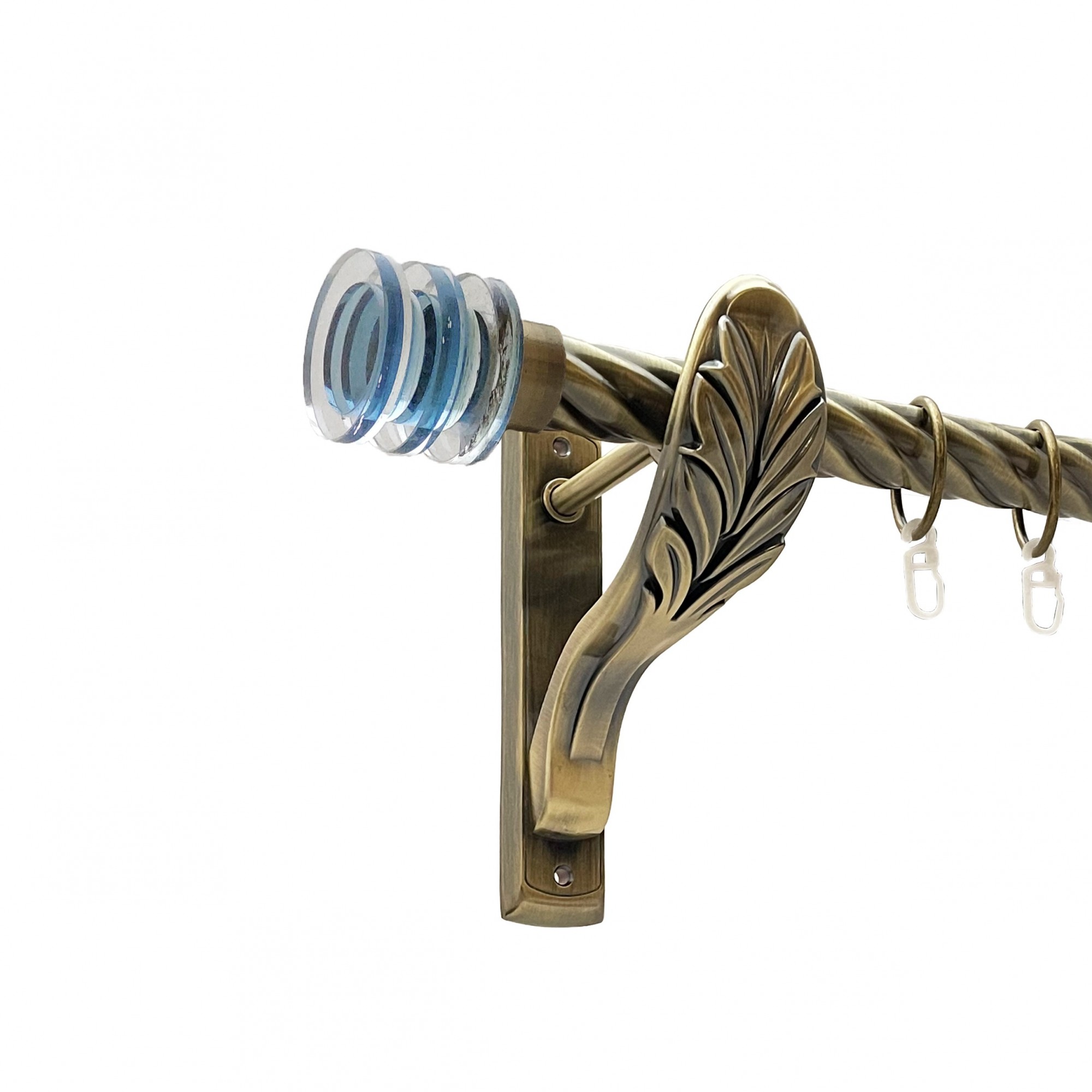 

Карниз Orvit Акварія металевий однорядний ретро скручена труба кільце металеве Антик 25 мм 300 см (00-00016720)