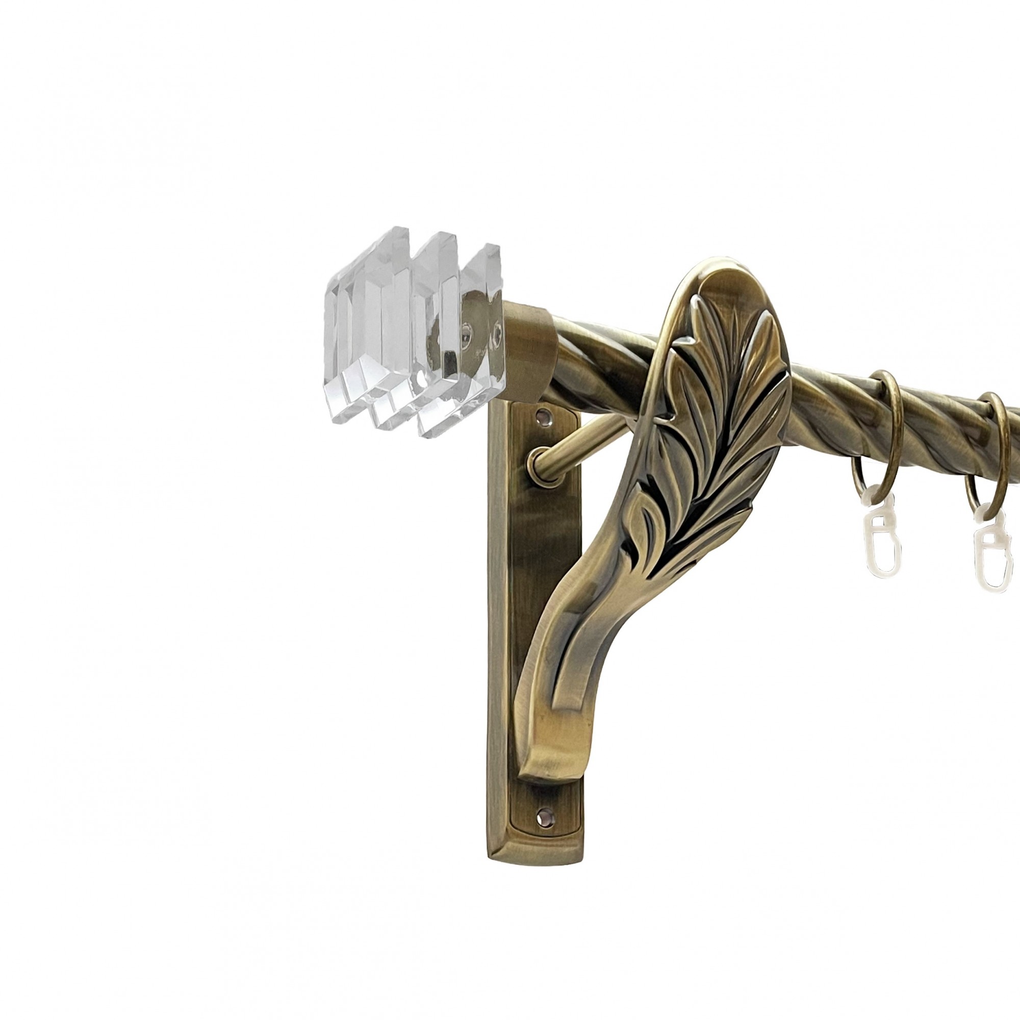 

Карниз Orvit Міліора металевий однорядний ретро скручена труба кільце металеве Антик 25 мм 300 см (00-00016772)