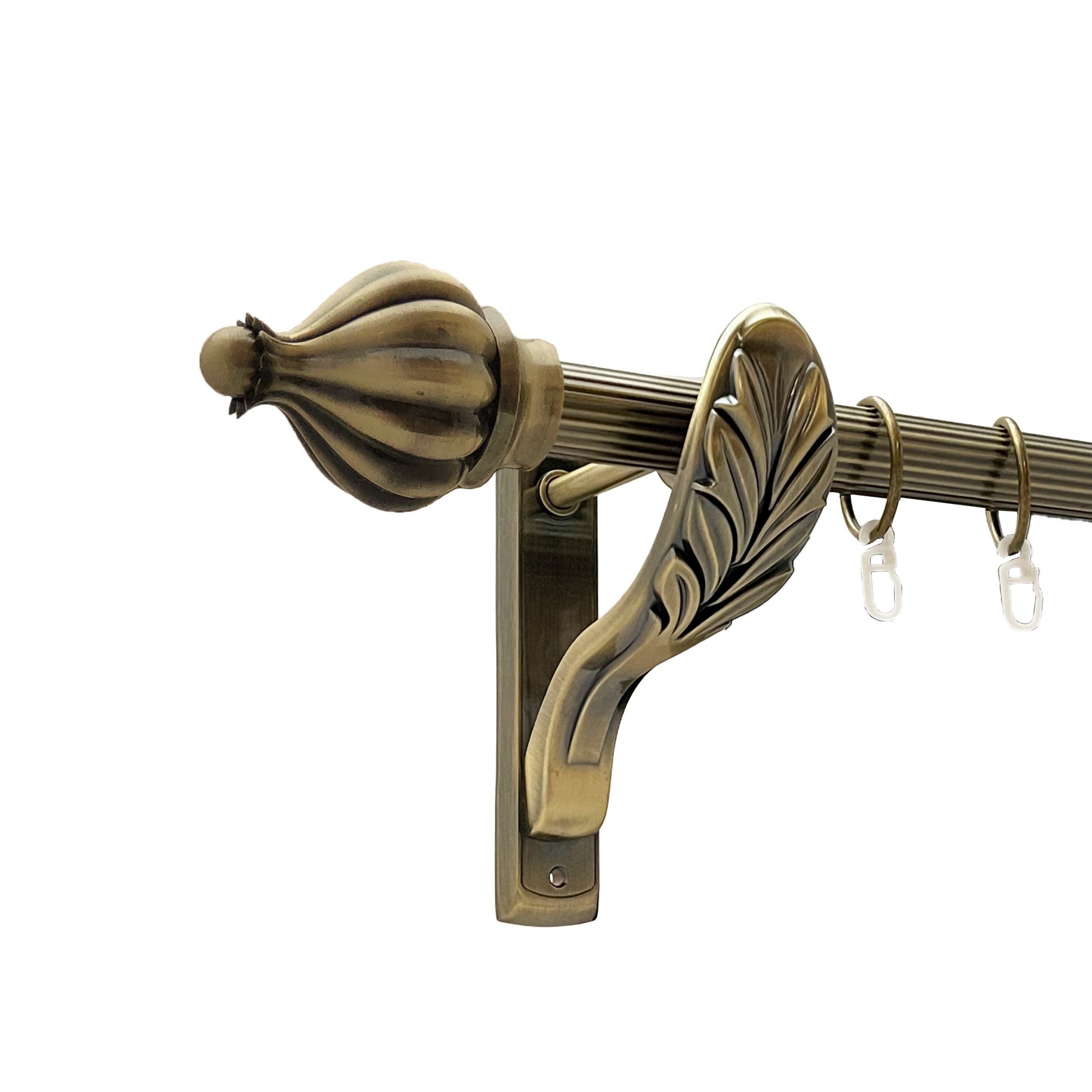 

Карниз Orvit Таджа металевий однорядний ретро рифлена труба кільце металеве Антик 25 мм 200 см (00-00016651)