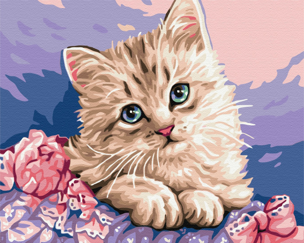 

Картина по номерам "Синеглазый котёнок" GXB29696 40х50 | Brushme