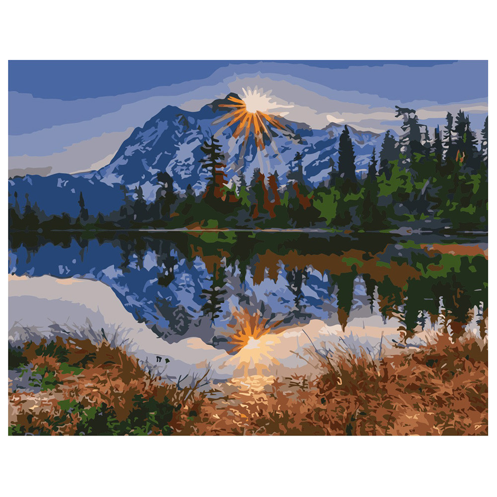 

Картина по номерам «Горы у озера» GXS0311 40х50 | Strateg