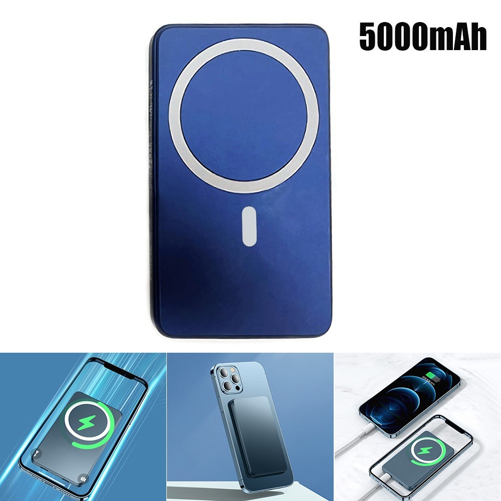 

Павербанк Epik Magnetic wireless Magsafe Quick Charge 5000mAh для iPhone 12|13 blue