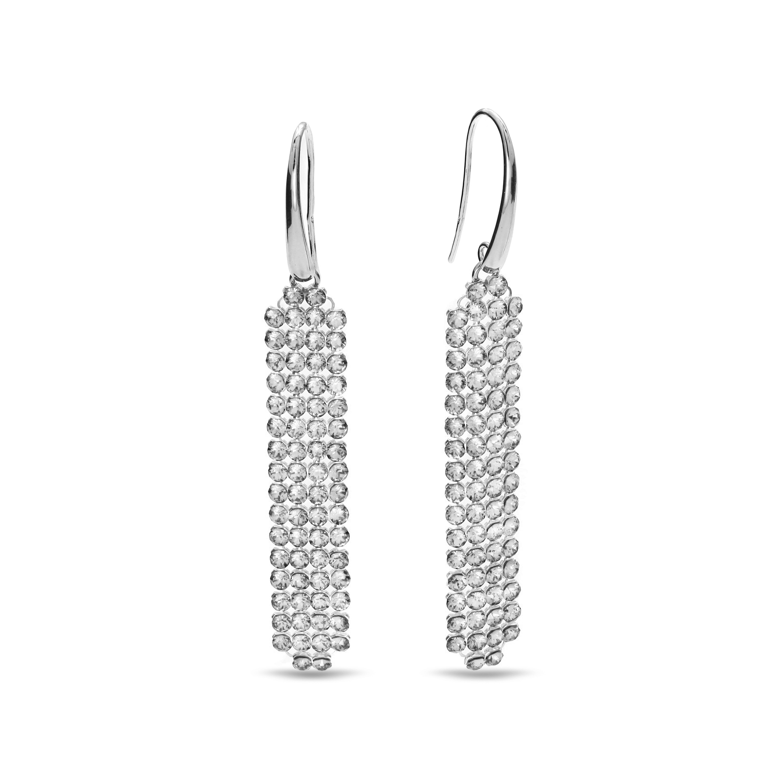 

Серебряные серьги SPARK Classy со Swarovski модели KWMESH4C