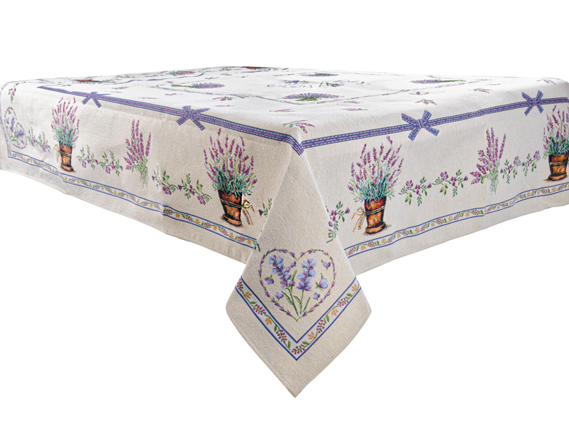

Скатерть гобелен Elen Lilac 716-051, 140х140см